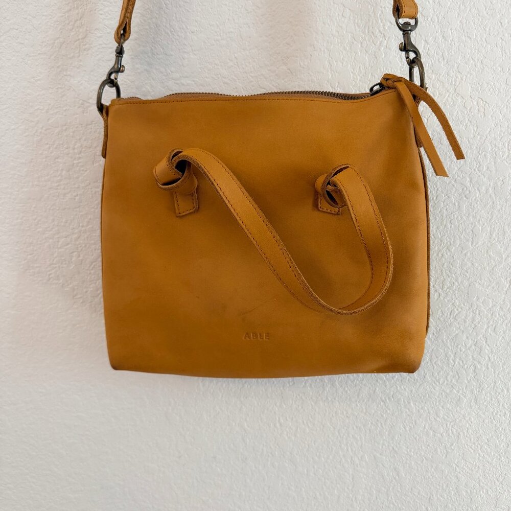ABLE Rachel Crossbody - Tan / Cognac Leather